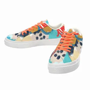 Men Impressionist Low Top Canvas Shoes