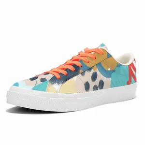 Men Impressionist Low Top Canvas Shoes