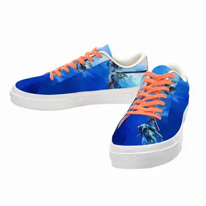 Men Miami Palms - Summer Blue Sky Sea Low Top Canvas Shoes