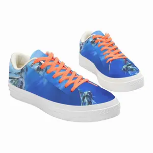 Men Miami Palms - Summer Blue Sky Sea Low Top Canvas Shoes