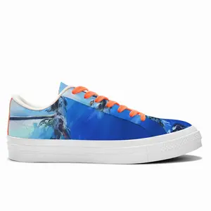 Men Miami Palms - Summer Blue Sky Sea Low Top Canvas Shoes