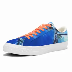 Men Miami Palms - Summer Blue Sky Sea Low Top Canvas Shoes