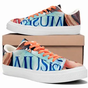 Men Muse Red Lipstick Low Top Canvas Shoes