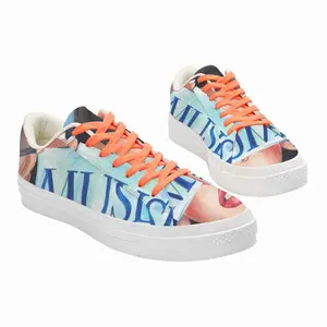 Men Muse Red Lipstick Low Top Canvas Shoes