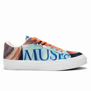 Men Muse Red Lipstick Low Top Canvas Shoes