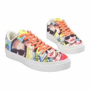 Men Coca Cola Girl Low Top Canvas Shoes