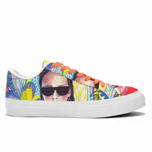 Men Coca Cola Girl Low Top Canvas Shoes