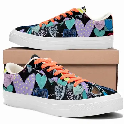 Men Saint Hearts Low Top Canvas Shoes