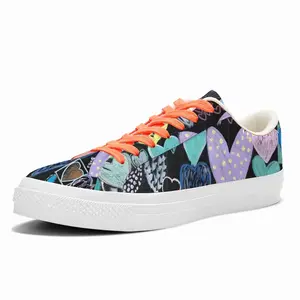 Men Saint Hearts Low Top Canvas Shoes