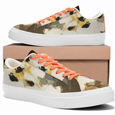 Men Bouquet Of Flowers Low Top Canvas Shoes