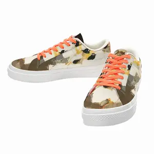 Men Bouquet Of Flowers Low Top Canvas Shoes