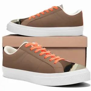 Men Lagoon With One Boat Low Top Canvas Shoes