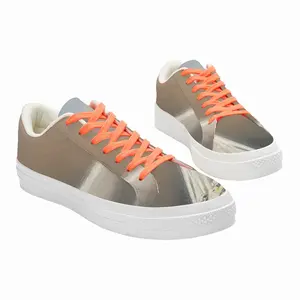 Men Sailboats Under The Thunder Low Top Canvas Shoes