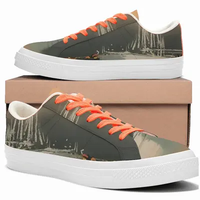 Men Three Sailboats Low Top Canvas Shoes