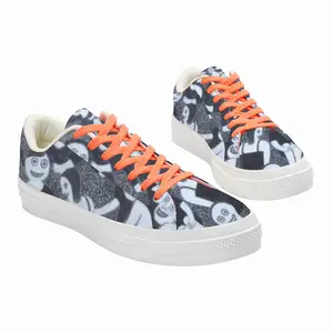 Men Down On The Beach Low Top Canvas Shoes