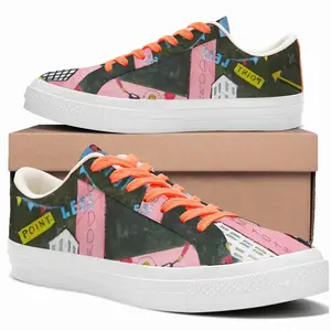 Men Pointless Low Top Canvas Shoes