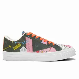 Men Pointless Low Top Canvas Shoes