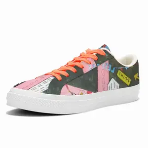 Men Pointless Low Top Canvas Shoes