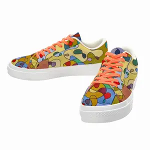 Men Colour Pattern Low Top Canvas Shoes