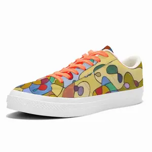 Men Colour Pattern Low Top Canvas Shoes