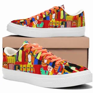 Men Supermarket Scene Low Top Canvas Shoes