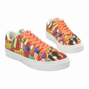 Men Supermarket Scene Low Top Canvas Shoes