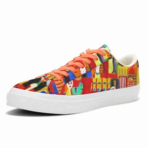 Men Supermarket Scene Low Top Canvas Shoes