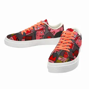 Men Lunch Out On Christmas Day 2020 Low Top Canvas Shoes