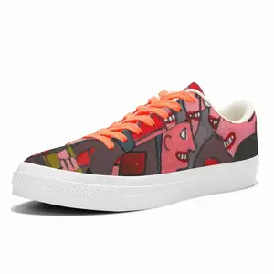 Men Lunch Out On Christmas Day 2020 Low Top Canvas Shoes