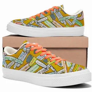 Men Dead Low Top Canvas Shoes