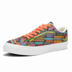 Men Train Of Thought Low Top Canvas Shoes