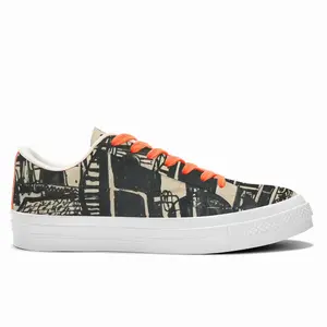 Men Gas Works Low Top Canvas Shoes