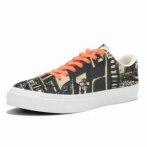 Men Gas Works Low Top Canvas Shoes