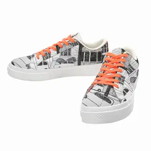 Men You Are Being Watched Low Top Canvas Shoes