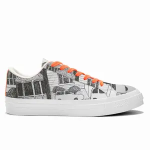 Men You Are Being Watched Low Top Canvas Shoes