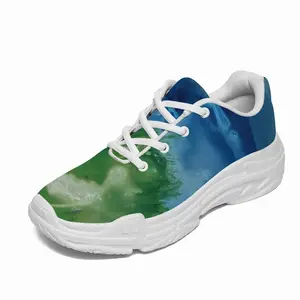 Men Waves Of Grass Left Panel Chunky Sneakers