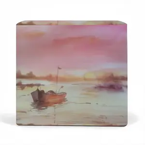 The Boat And Sunset Waterproof Sofa Cover