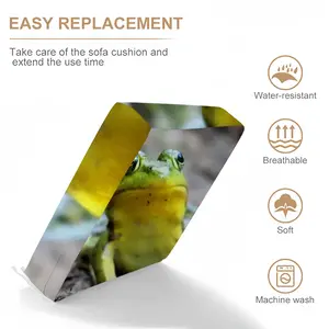 Green Frog Chillin Waterproof Sofa Cover