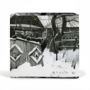 Old Yard In Winter Waterproof Sofa Cover