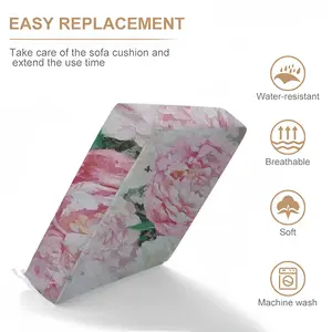 Large Peony Palette Knife Waterproof Sofa Cover