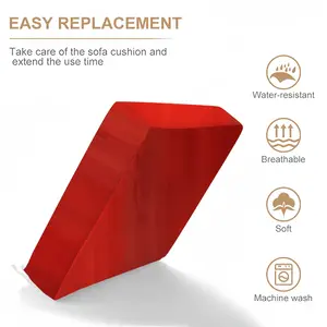 Red Horizon Waterproof Sofa Cover