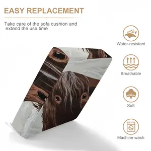 Bull - Red Bull Taurus Animals Buffalo Wild Waterproof Sofa Cover