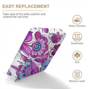 Purple Bouquet Waterproof Sofa Cover