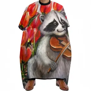 Raccoon Celebrating Spring Barber Apron