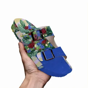 Men Blue Vase Cork Sandals