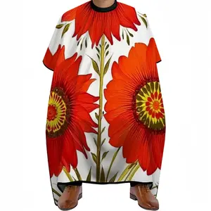 Three Red Flowers Barber Apron