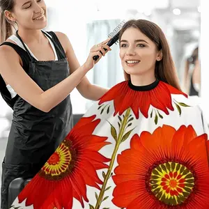 Three Red Flowers Barber Apron