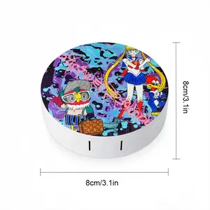 Goodbye My Love - Pop Art Cartoon Universal Peace Calligraphy Pink Contact Lens Case