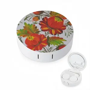 Orange Flower Contact Lens Case