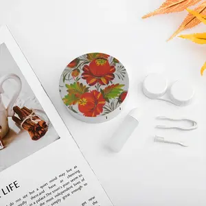 Orange Flower Contact Lens Case